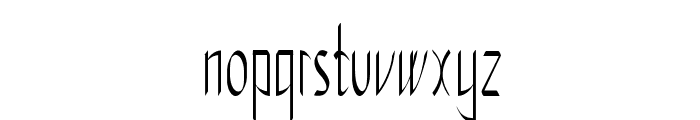 Manzega-ExtracondensedRegular Font LOWERCASE