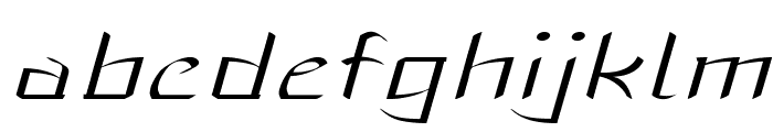 Manzega-ExtraexpandedItalic Font LOWERCASE