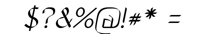 Manzega-Italic Font OTHER CHARS