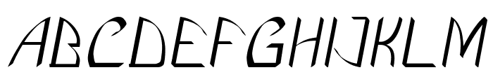 Manzega-Italic Font UPPERCASE