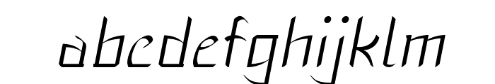 Manzega-Italic Font LOWERCASE