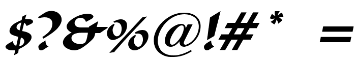 Marlin Italic Font OTHER CHARS