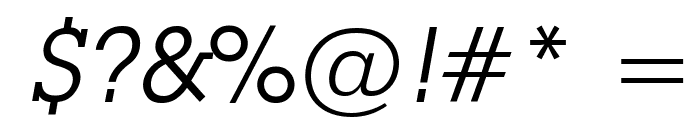 Mason Book Oblique Font OTHER CHARS