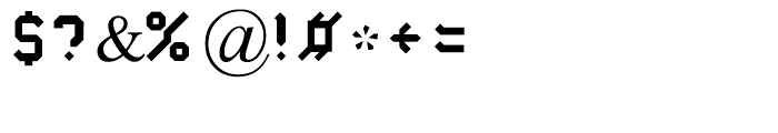 Machbesh Narrow Font OTHER CHARS