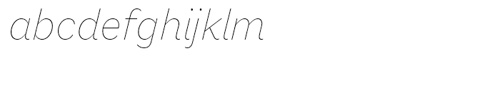 Macklin Sans Thin Italic Font LOWERCASE