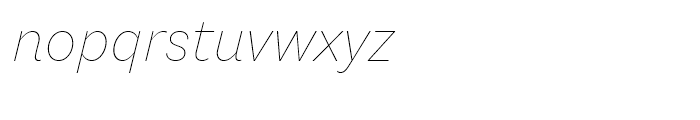 Macklin Sans Thin Italic Font LOWERCASE