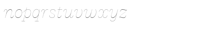 Macklin Slab Hairline Italic Font LOWERCASE