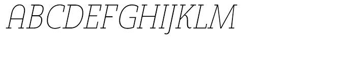 Madurai Slab Condensed Thin Italic Font UPPERCASE