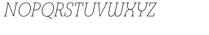 Madurai Slab Condensed Thin Italic Font UPPERCASE