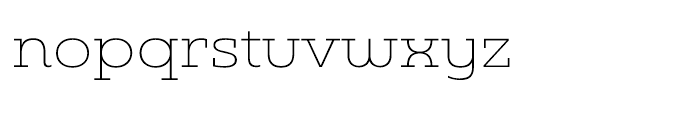 Madurai Slab Expanded Thin Font LOWERCASE