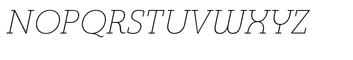 Madurai Slab Normal Thin Italic Font UPPERCASE