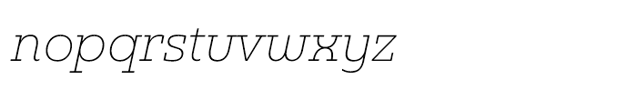 Madurai Slab Normal Thin Italic Font LOWERCASE