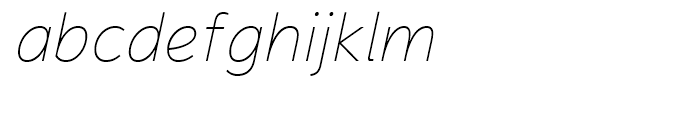 Magnum Sans Thin Italic Font LOWERCASE