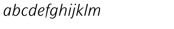 Mahsuri Sans Light Italic Font LOWERCASE