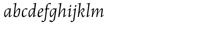 Maiola Greek Italic Font LOWERCASE