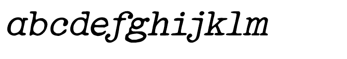 Makina Rough Italic Regular Font LOWERCASE