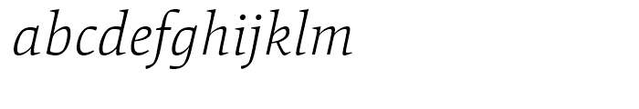 Mangan ExtraLight Italic Font LOWERCASE