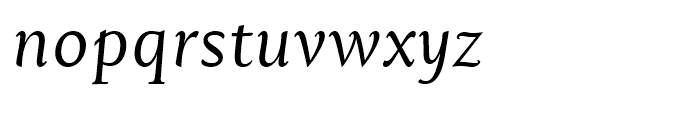 Mantika Book Italic Font LOWERCASE