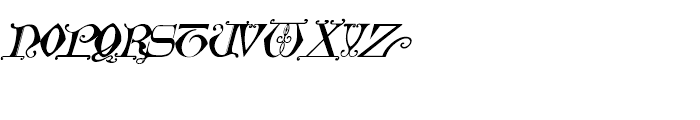 Manuscript XIV Century Italic Font UPPERCASE
