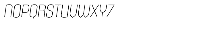 Maqui Extra Light Italic Font UPPERCASE