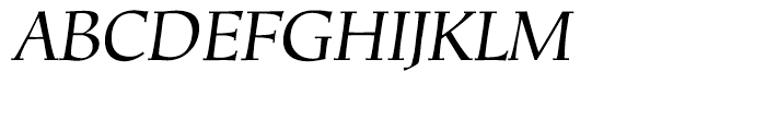 Mariposa Book Italic Font UPPERCASE