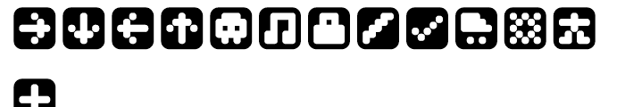 Mastertext Symbols One Font UPPERCASE