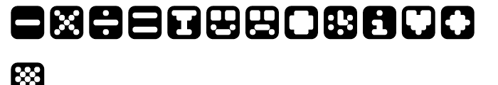 Mastertext Symbols One Font UPPERCASE