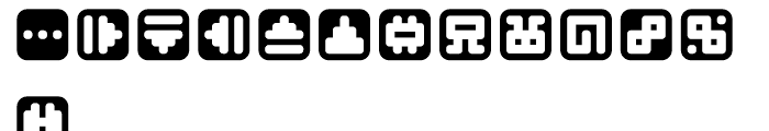 Mastertext Symbols Two Font UPPERCASE