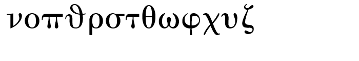 Math with Greek Regular Font LOWERCASE