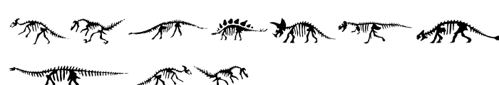 Matts Dinosaur Stencils Regular Font OTHER CHARS