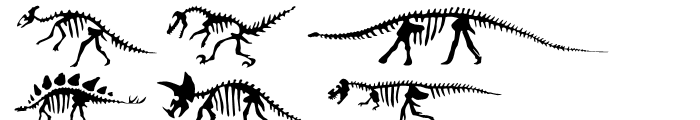 Matts Dinosaur Stencils Regular Font UPPERCASE