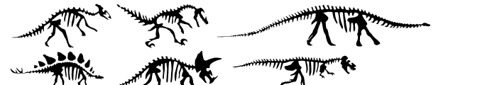 Matts Dinosaur Stencils Regular Font LOWERCASE