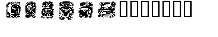 Maya Month Glyphs Month Glyphs Font UPPERCASE