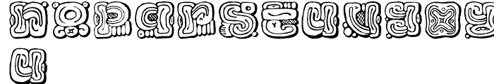 Mayan Regular Font LOWERCASE