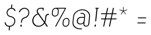 Macaroni Sans Light Italic Font OTHER CHARS