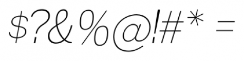 Madawaska ExtraLight Italic Font OTHER CHARS