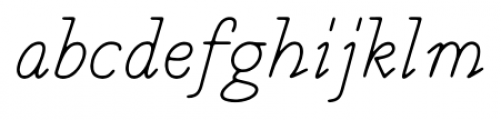Magendfret Light Italic Font LOWERCASE
