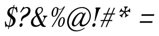 Magica Italic Font OTHER CHARS