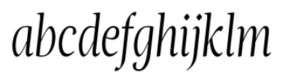 Magneta Condensed Thin Italic Font LOWERCASE
