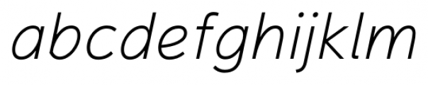 Magnum Sans Ex Light Italic Font LOWERCASE