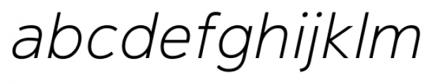 Magnum Sans Pro Ex Light Obliq Italic Font LOWERCASE
