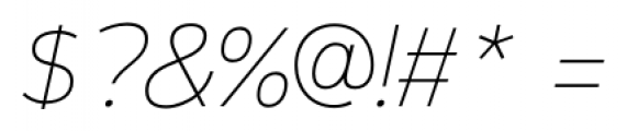 Magnum Sans Pro Thin Italic Font OTHER CHARS