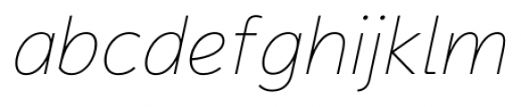 Magnum Sans Pro Thin Italic Font LOWERCASE