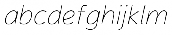 Magnum Sans Thin Italic Font LOWERCASE