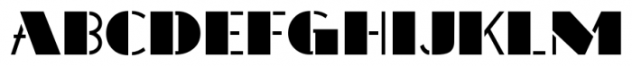 Malaguea Stencil JNL Regular Font LOWERCASE