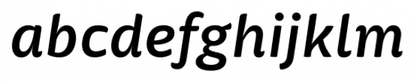 Mangerica Italic Semi Bold Font LOWERCASE