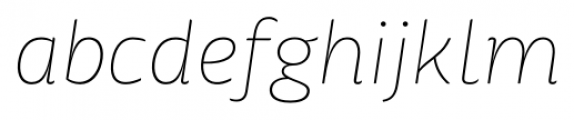 Mangerica Italic Thin  Font LOWERCASE
