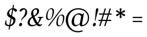 Manzello Italic Font OTHER CHARS