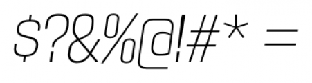 Maqui Extralight Italic Font OTHER CHARS