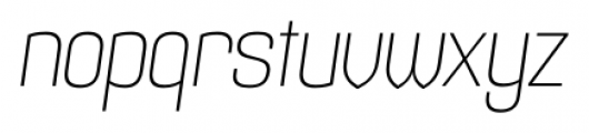 Maqui Extralight Italic Font LOWERCASE